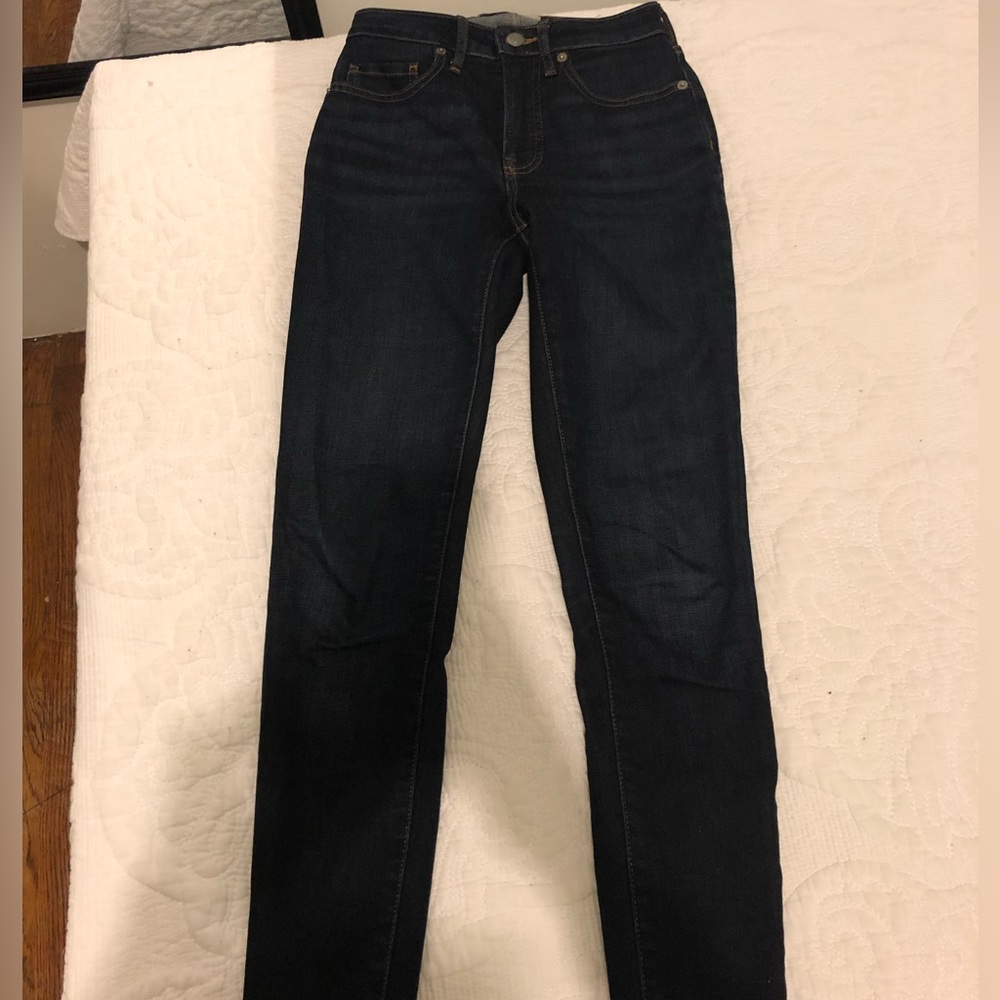 Everlane Size 24 The Curvy High Rise Skinny Crop Jeans Authentic Stretch - Picture 4 of 7